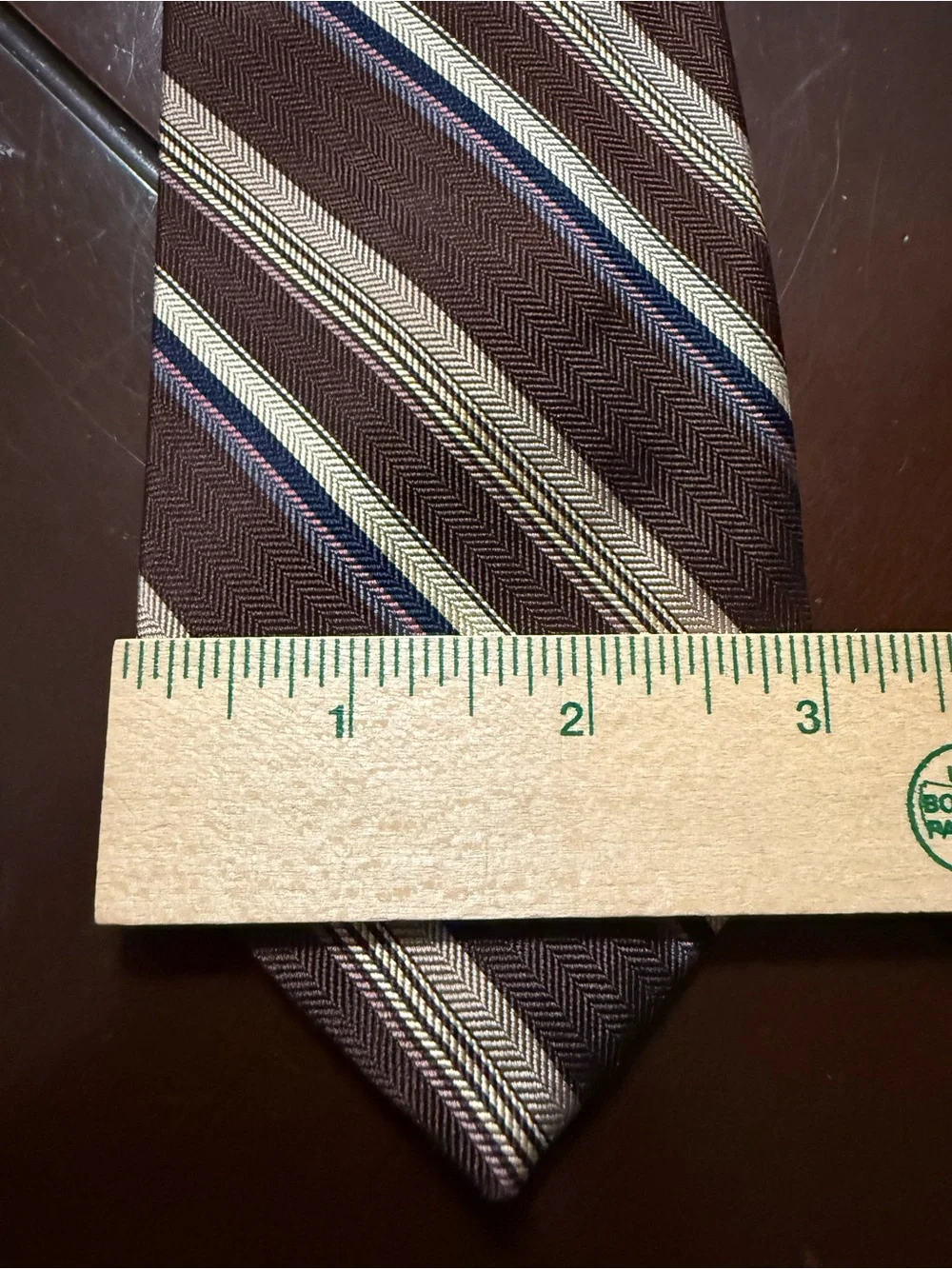 Van Heusen Men's Diagonal Stripe Tie Set - Brown, Red, Black, Mustard